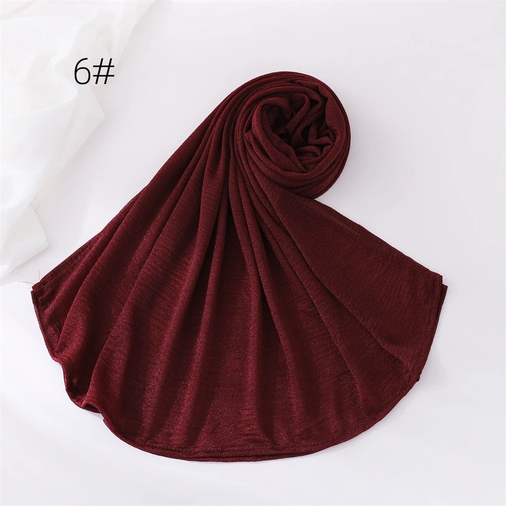 Hijab Pour Femmes Musulmane Châle Grande Taille Foulard Élastique Islam Bandana Bandeaux